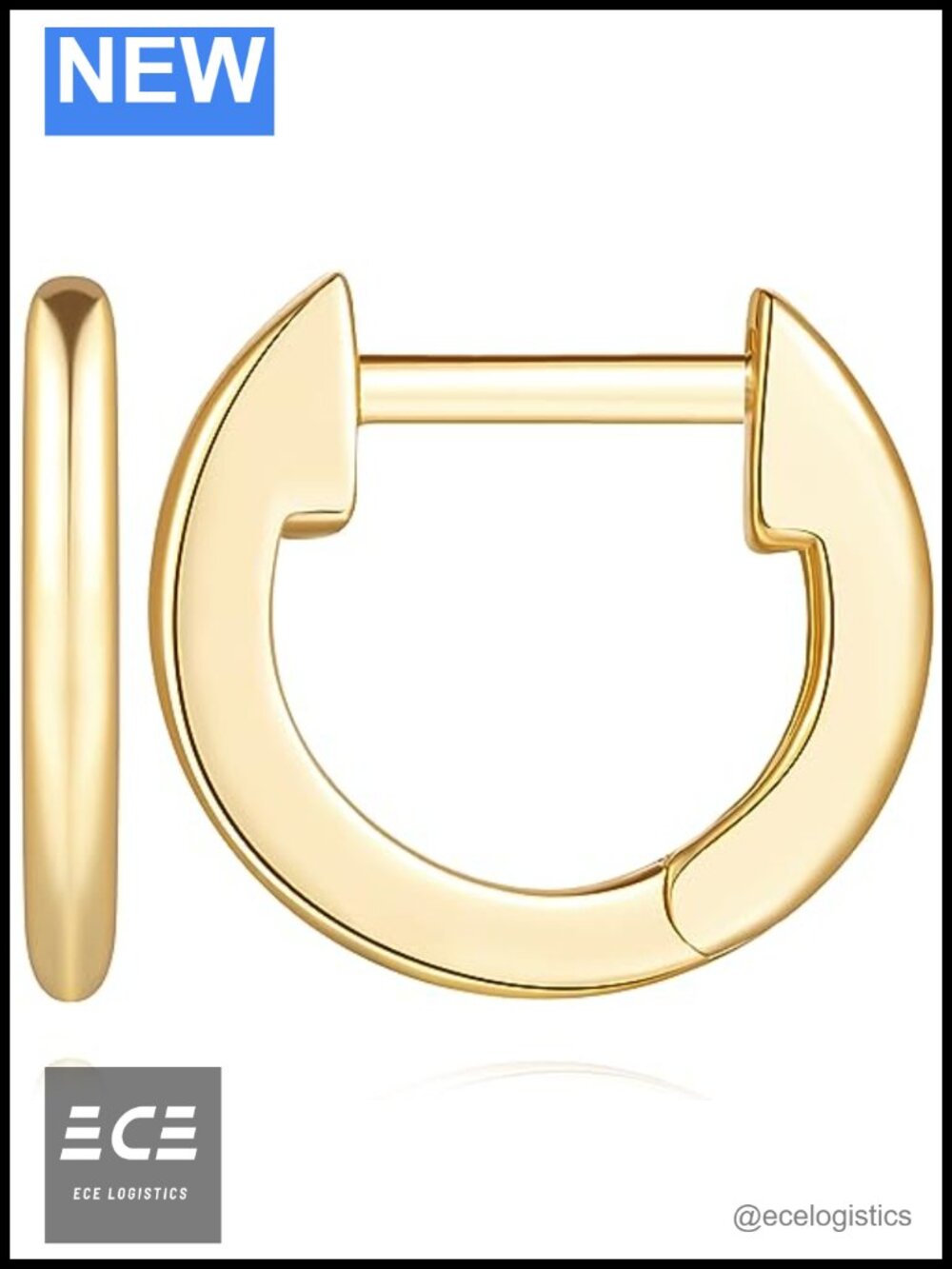 14K Gold Plated Huggie Hoop Earrings Small Hoop for Women